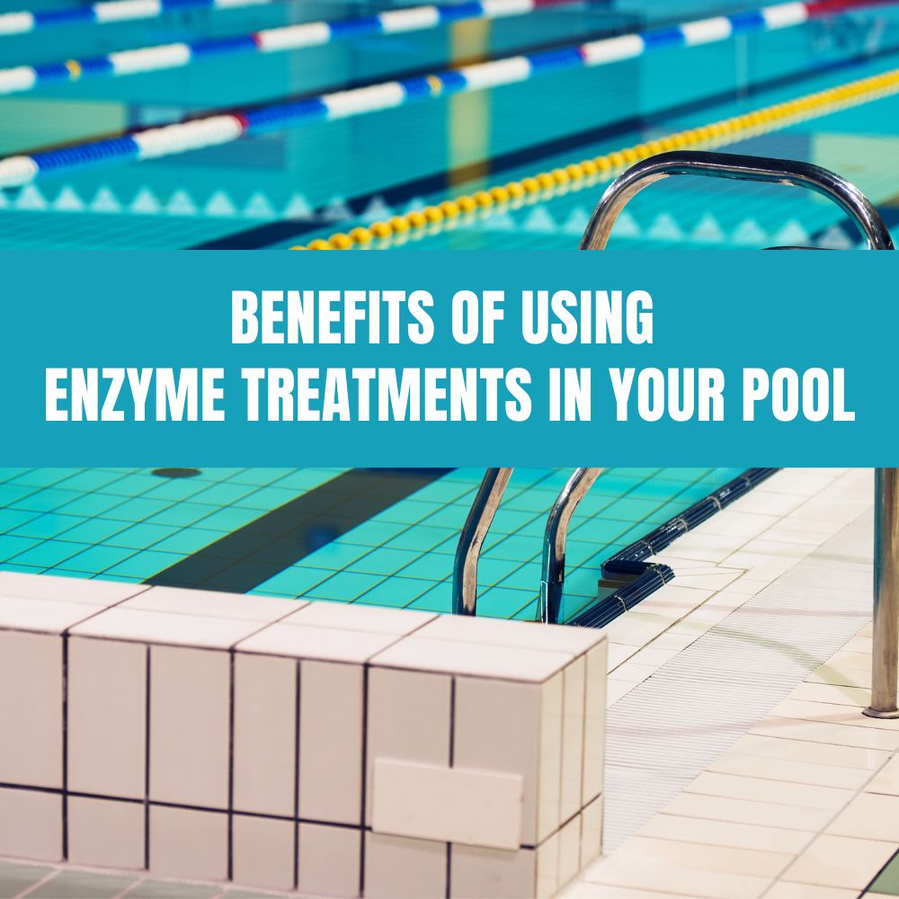 Using enzyme treatments to maintain clear and clean pool water.