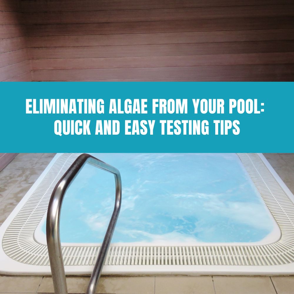 Testing pool water with the Eagle Ray Digital Water Testing Kit to prevent algae blooms