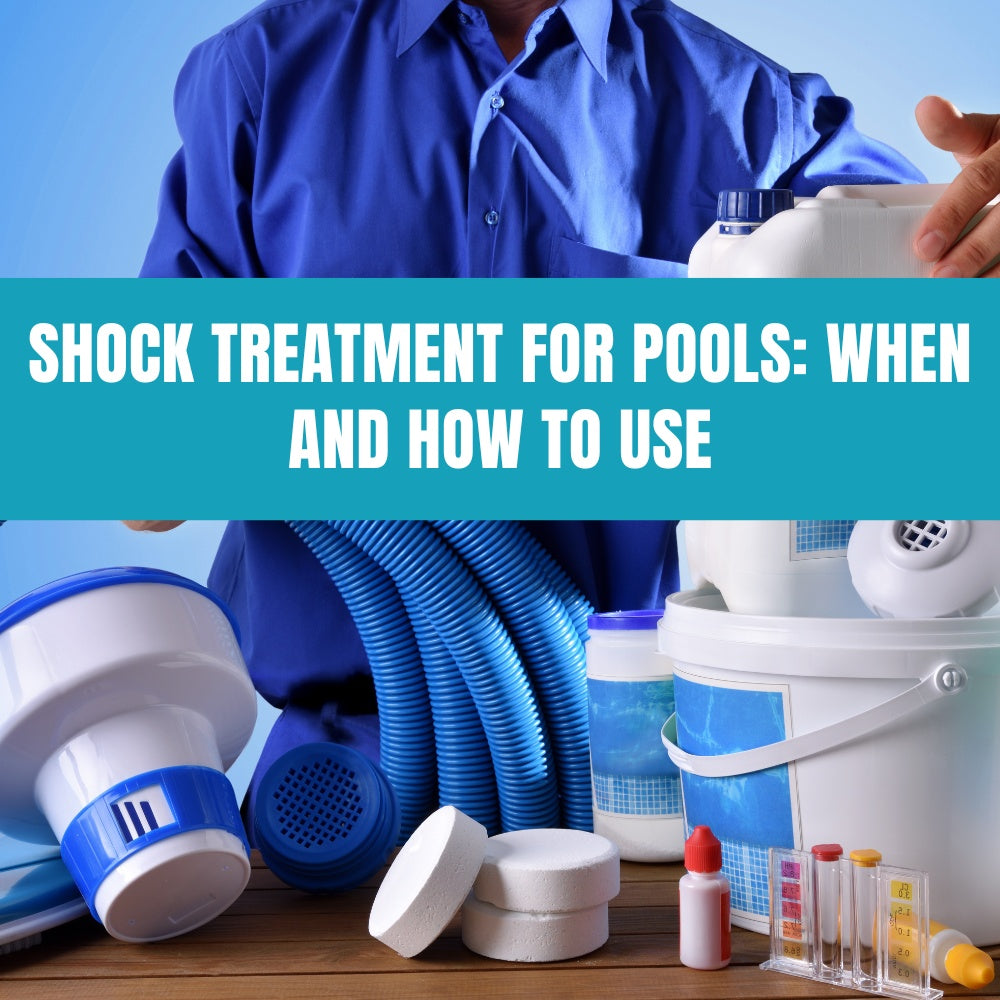 Pool shock treatment, a powerful way to eliminate contaminants and maintain clean pool water.