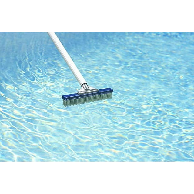 Poolstyle 10" K316CB/SCP Deluxe Series Algae Brush With Aluminum Back and Stainless Steel Bristles