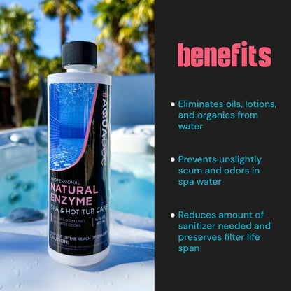 Reduce body oils and scum lines with Natural Spa Enzyme