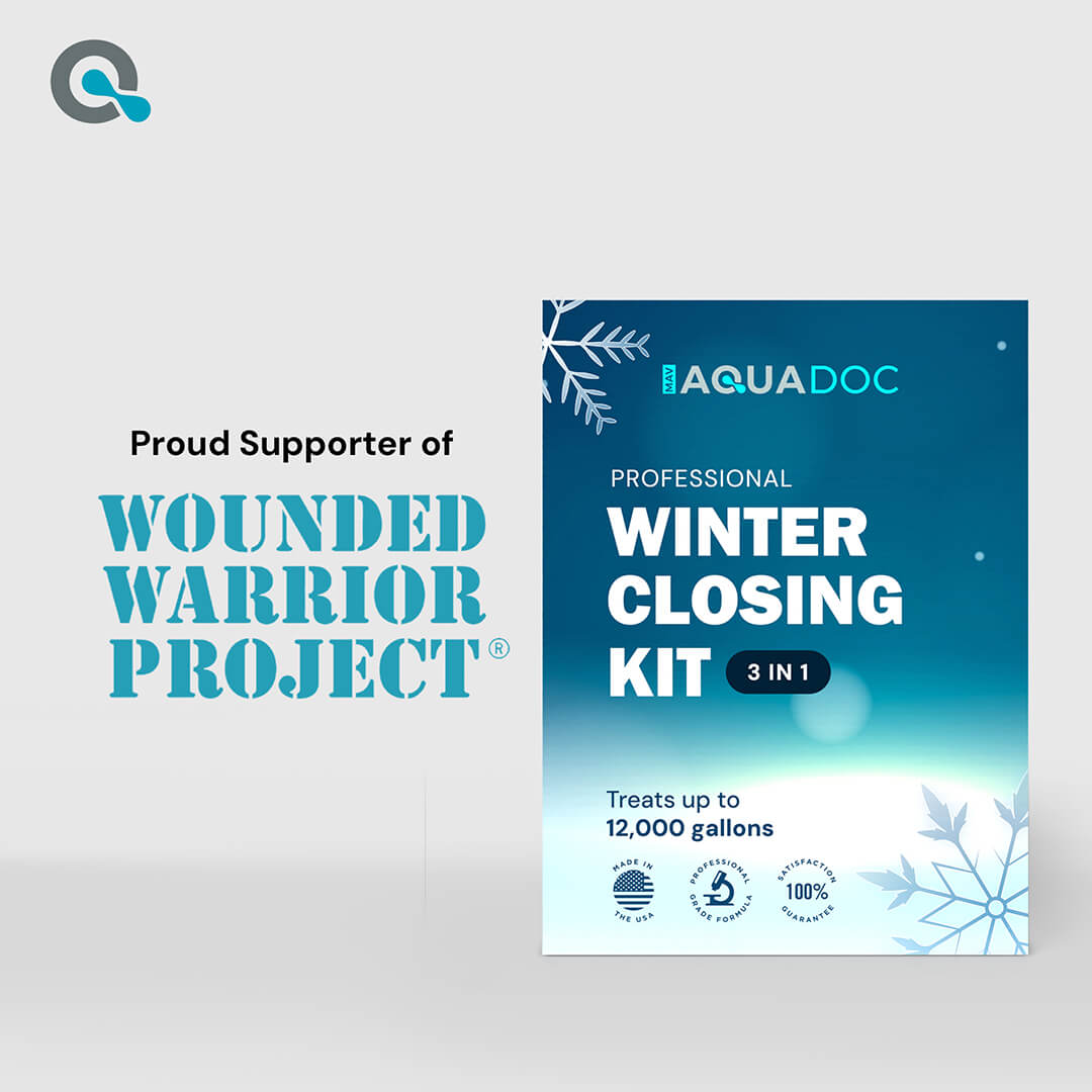 AquaDoc's easy-to-use 3-Part Pool Winterizing Kit for seamless pool closing.