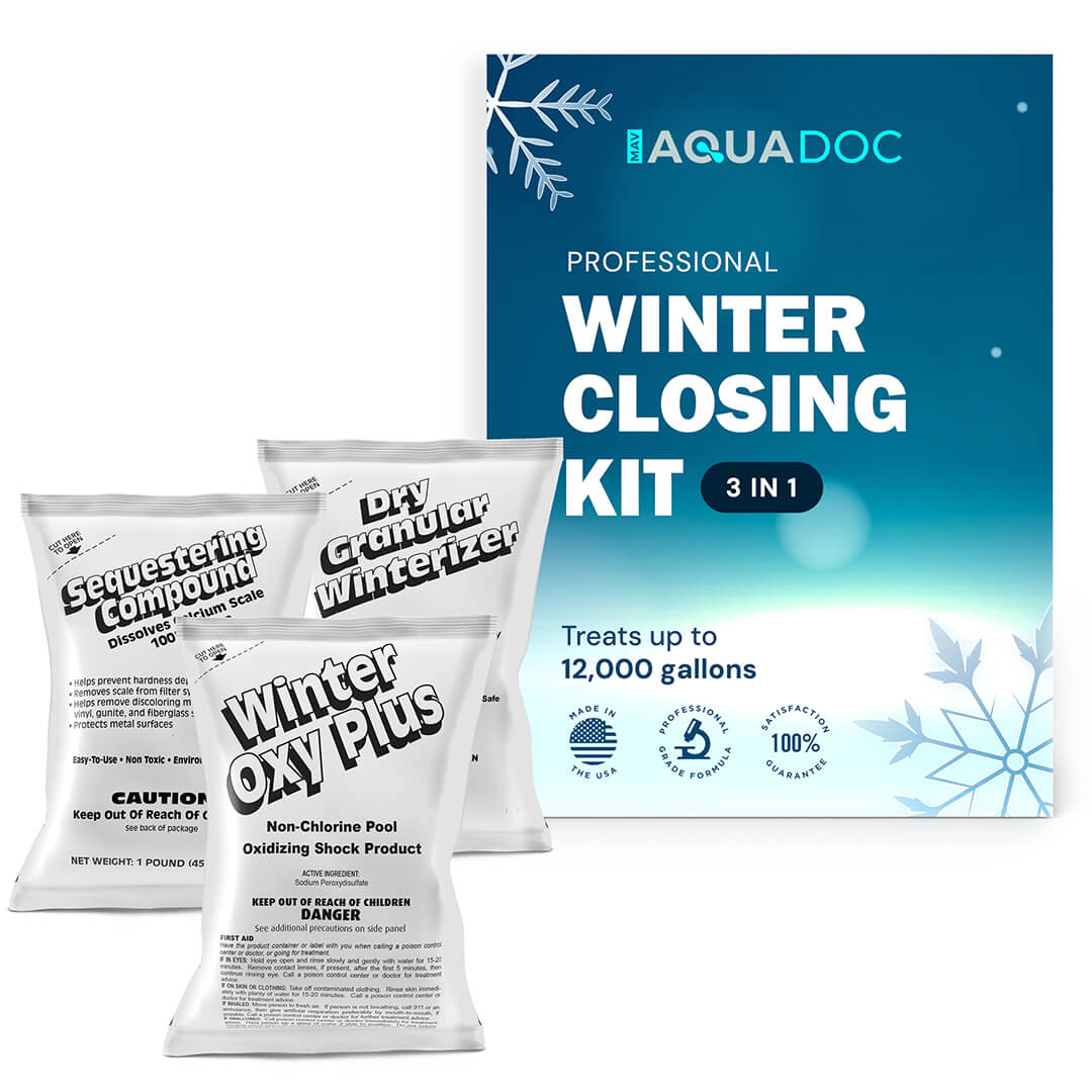 AquaDoc 3-Part Pool Winterizing Kit for pool closing and winter protection.