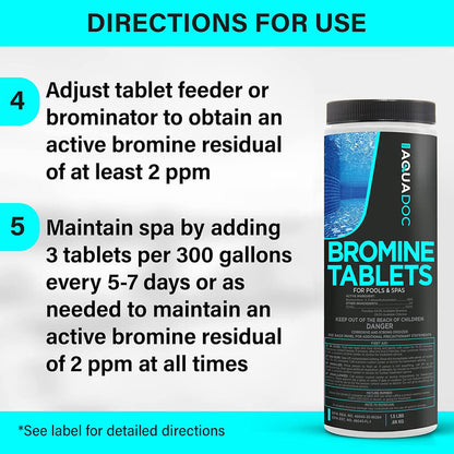 Bromine Tablets for effective hot tub sanitization