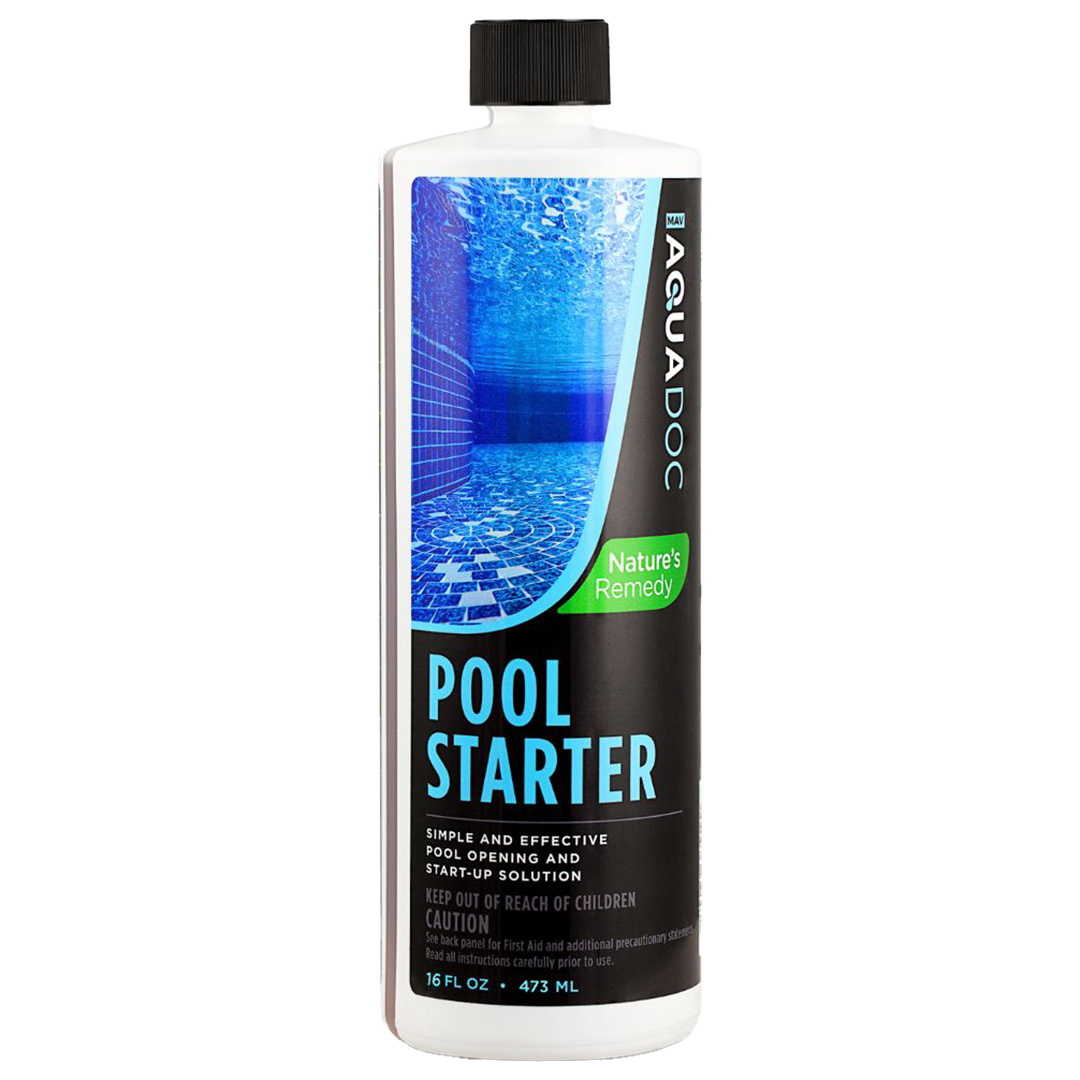 16-ounce bottle of PoolOpener for easy pool opening