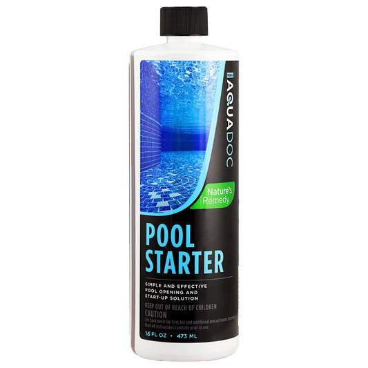 16-ounce bottle of PoolOpener for easy pool opening