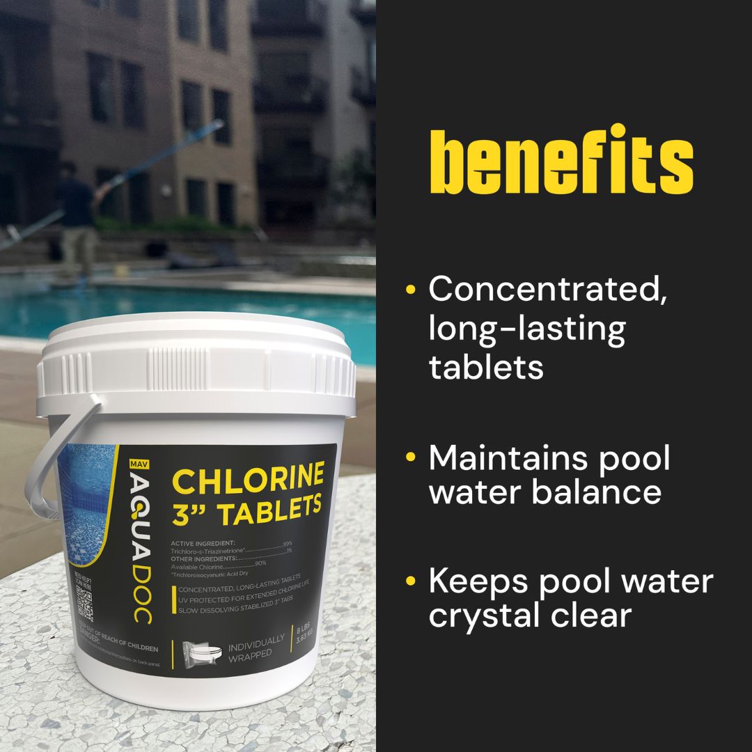 3-inch AquaDoc Chlorine Tablets for Consistent Sanitization