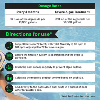 Algae Defense: Eliminate mustard and black algae with AquaDoc Pool Algaecide.