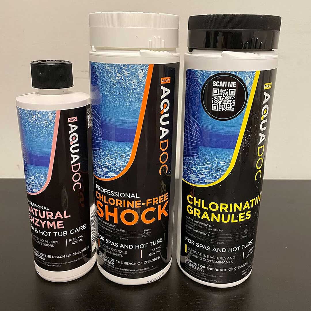 Gentle and effective hot tub care with our Chlorine and Non-Chlorine Shock Kit