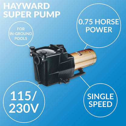 Hayward Super Pump® Standard Efficiency Medium Head Up Rated Pump 3/4 HP 115/230V W3SP2605X7