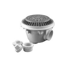 7-3/4" Round White Main Drain and Sump with Anti-Vortex Lid