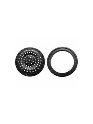 8" Round Black Anti-Vortex Main Drain Frame & Grate