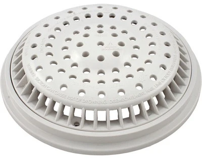 8" Round White Anti-Vortex Main Drain Frame & Grate