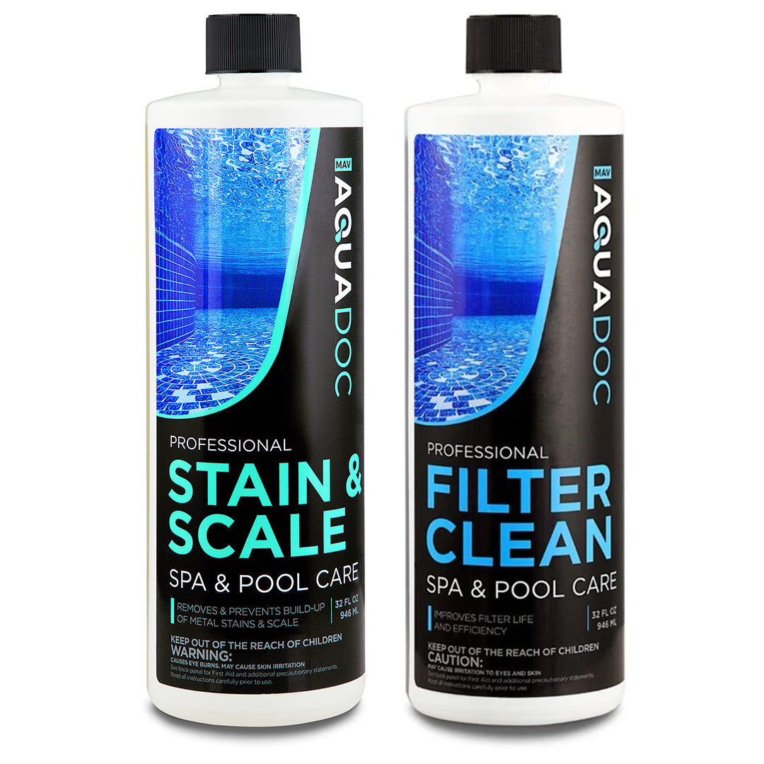 Spa Filter Clean & Stain and Scale Combo for clear hot tub water