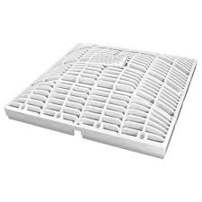 12" x 12" White Pool Grate