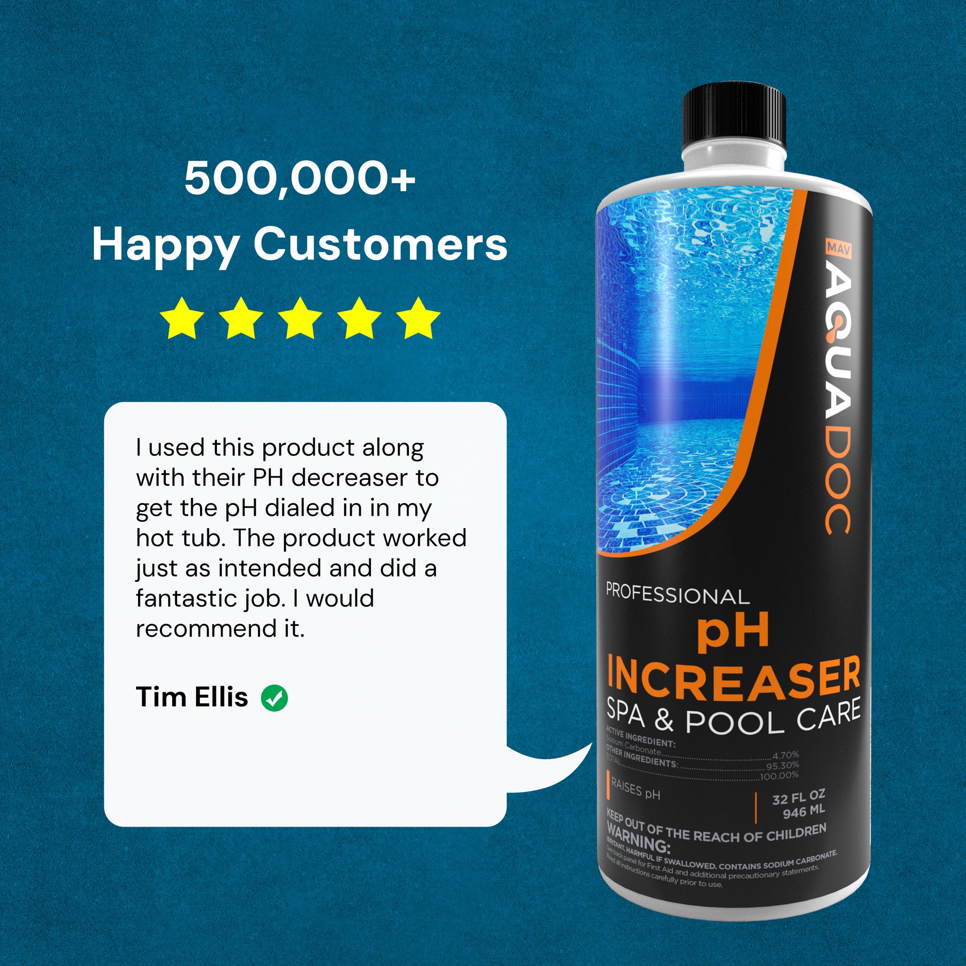 Quickly adjust spa water pH with pH Increaser