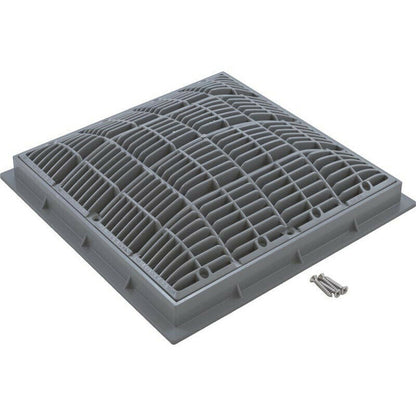 12" x 12" Square Gray Anti-Vortex Main Drain Frame & Grate