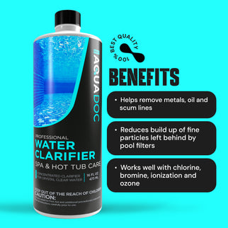 Spa water clarifier for crystal clear spa water