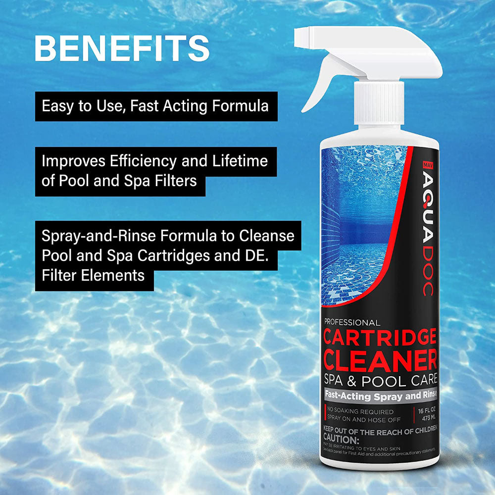 Pool & Spa Cartridge Cleaner Spray for rejuvenating filters